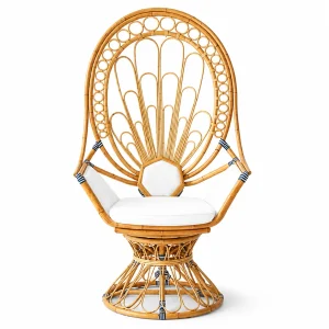 Java Peacock Rattan Swivel Chair