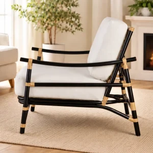 Amalfi Noir Rattan Armchair