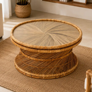 Peacock Rattan Coffee Table